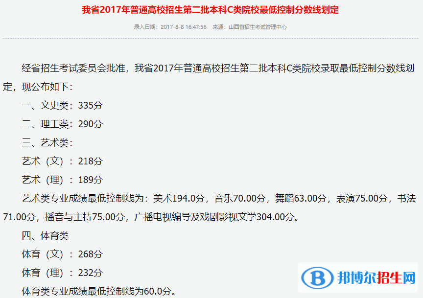 2022年山西高考分?jǐn)?shù)線公布（含2020-2021歷年）