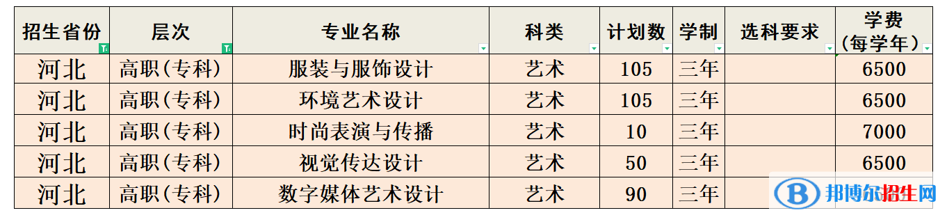 河北科技工程職業(yè)技術(shù)大學(xué)藝術(shù)類專業(yè)有哪些？