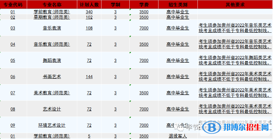 畢節(jié)幼兒師范高等?？茖W校2022分類考試招生專業(yè)有哪些？