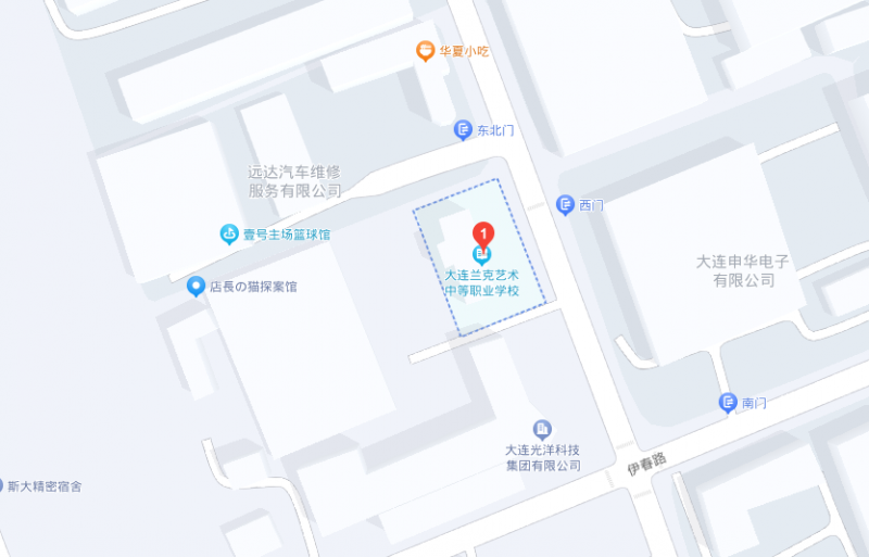 大連市蘭克藝術中等職業(yè)學校地址，乘車路線