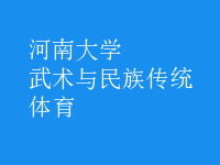 武術與民族傳統(tǒng)體育