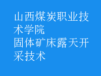 固體礦床露天開采技術