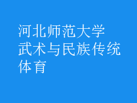 武術與民族傳統(tǒng)體育