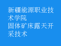 固體礦床露天開采技術