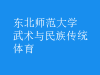 武術與民族傳統(tǒng)體育